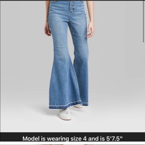 Wild Fable button up flare jeans - Picture 2 of 9